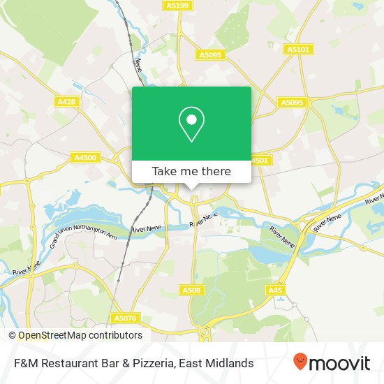 F&M Restaurant Bar & Pizzeria, 40 Bridge Street Northampton Northampton NN1 1PD map
