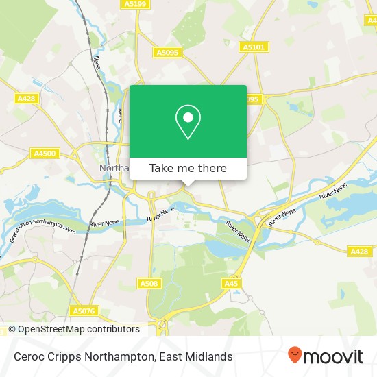Ceroc Cripps Northampton, Cliftonville Northampton NN1 5 map
