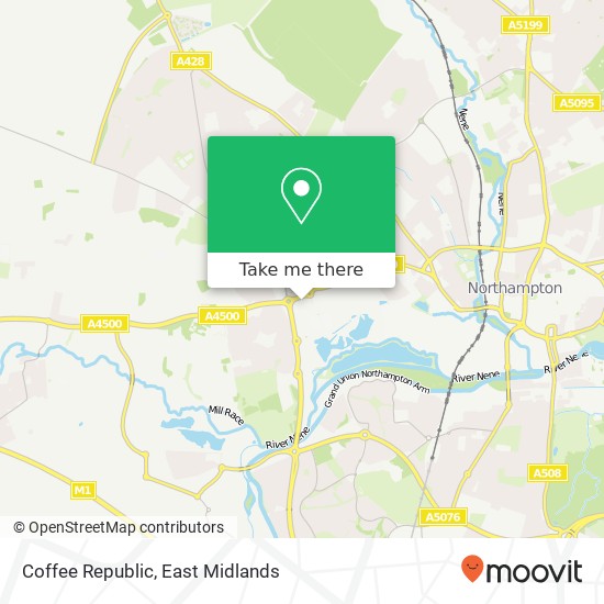 Coffee Republic, Northampton Northampton NN5 5 map