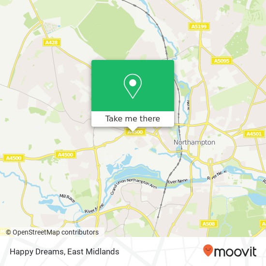 Happy Dreams, 4 Abbots Way Northampton Northampton NN5 5 map