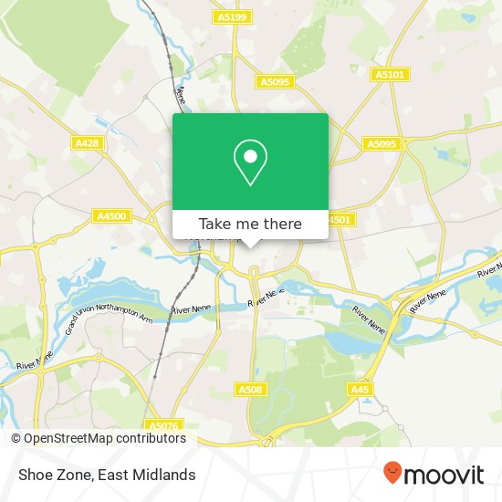Shoe Zone, Drapery Northampton Northampton NN1 1 map