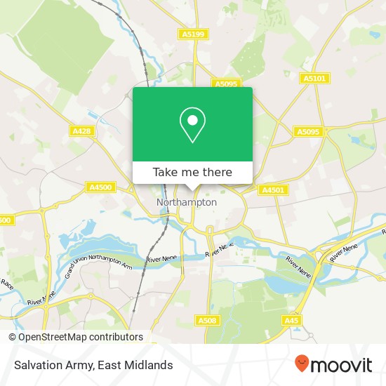 Salvation Army, 8 Tower Street Northampton Northampton NN1 2 map