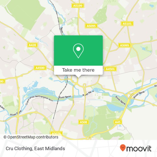 Cru Clothing, 54 Gold Street Northampton Northampton NN1 1RS map
