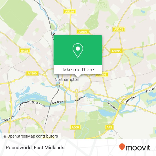 Poundworld, Greyfriars Northampton Northampton NN1 3 map
