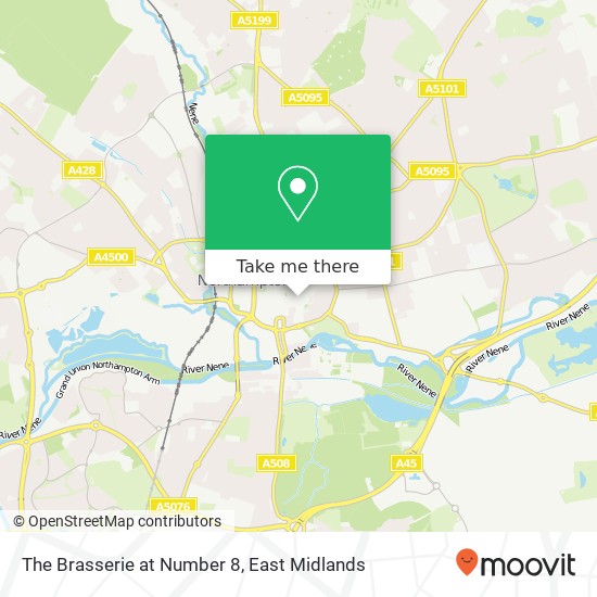 The Brasserie at Number 8, Derngate Northampton Northampton NN1 1UB map