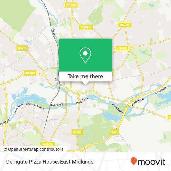 Derngate Pizza House, Derngate Northampton Northampton NN1 1TY map
