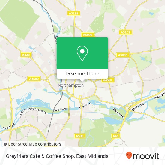 Greyfriars Cafe & Coffee Shop, Greyfriars Northampton Northampton NN1 3 map