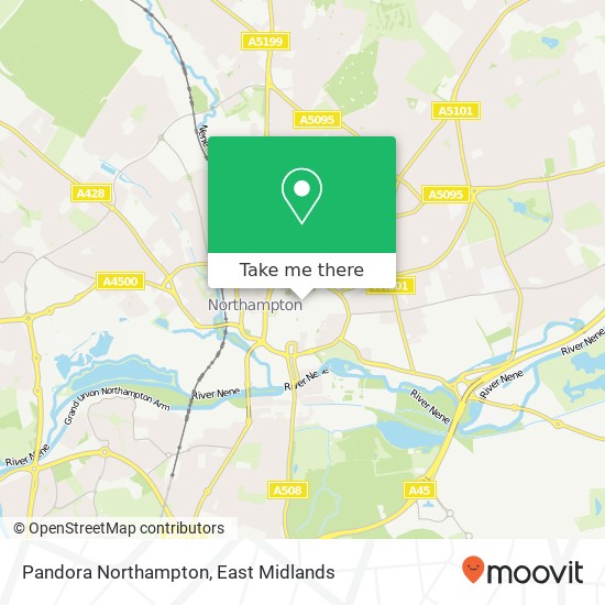 Pandora Northampton map