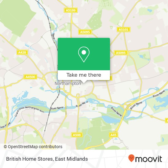 British Home Stores, 35 Abington Street Northampton Northampton NN1 2 map