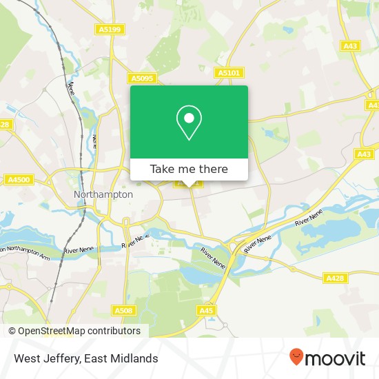 West Jeffery, 22 Stockley Street Northampton Northampton NN1 5EY map