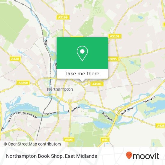 Northampton Book Shop map