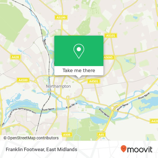 Franklin Footwear, 16 Dunster Street Northampton Northampton NN1 3 map