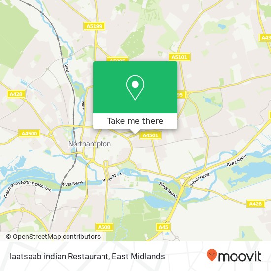 laatsaab indian Restaurant, 50 Wellingborough Road Northampton Northampton NN1 4DN map