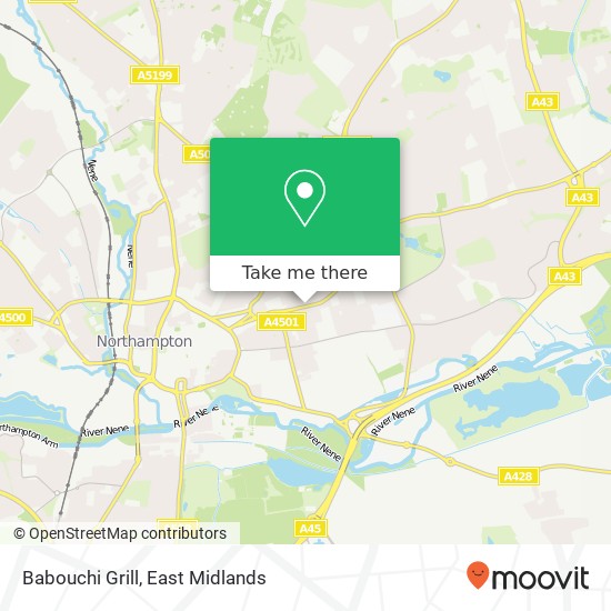 Babouchi Grill, Wellingborough Road Northampton Northampton NN1 4 map