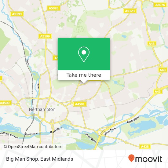 Big Man Shop, 43 Abington Avenue Northampton Northampton NN1 4PA map