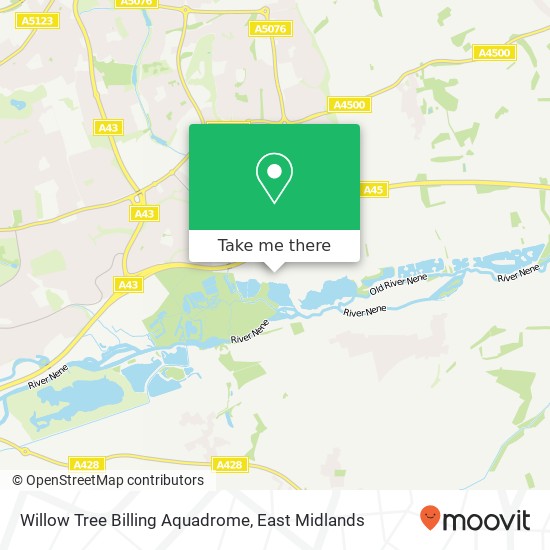 Willow Tree Billing Aquadrome map