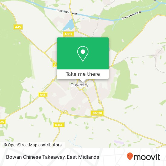 Bowan Chinese Takeaway, 32 High Street Daventry Daventry NN11 4 map