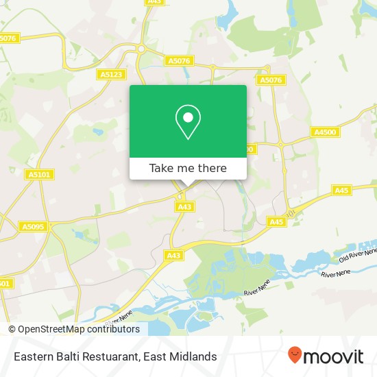 Eastern Balti Restuarant, Wellingborough Road Weston Favell Northampton NN3 9 map
