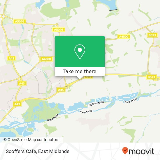 Scoffers Cafe, Nene Valley Way Northampton Northampton NN3 5 map
