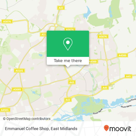 Emmanuel Coffee Shop, Weston Favell Centre Northampton Northampton NN3 8 map