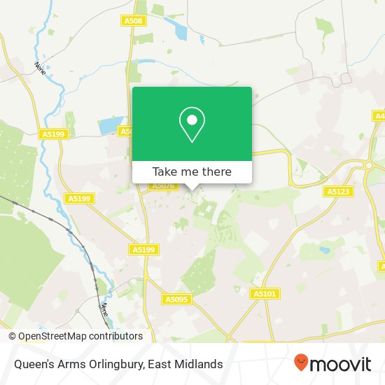 Queen's Arms Orlingbury map