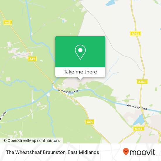 The Wheatsheaf Braunston map