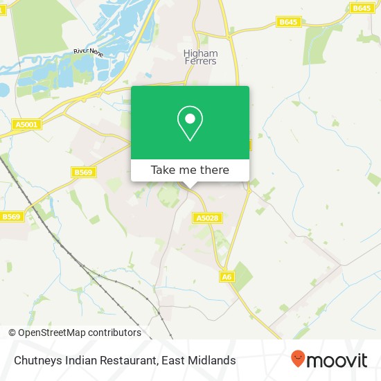 Chutneys Indian Restaurant, 86 High Street Rushden Rushden NN10 0 map