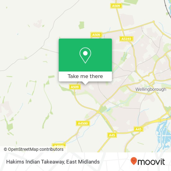 Hakims Indian Takeaway, 28 Swinburne Road Wellingborough Wellingborough NN8 3RW map