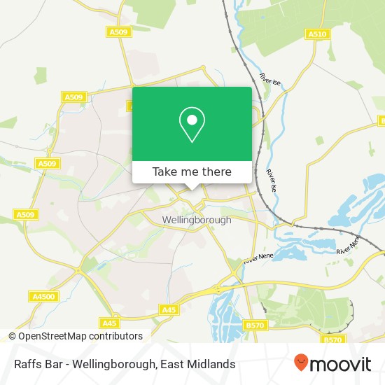 Raffs Bar - Wellingborough map