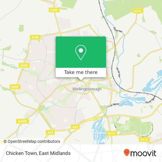Chicken Town, 11 Silver Street Wellingborough Wellingborough NN8 1BQ map