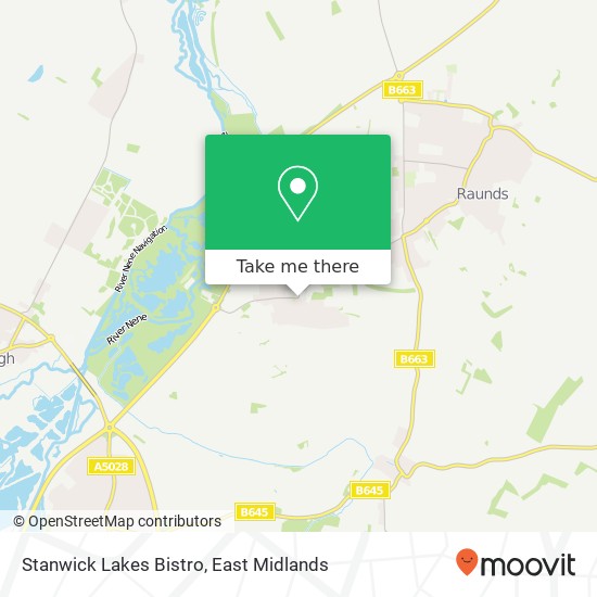 Stanwick Lakes Bistro, Church Street Stanwick Wellingborough NN9 6 map