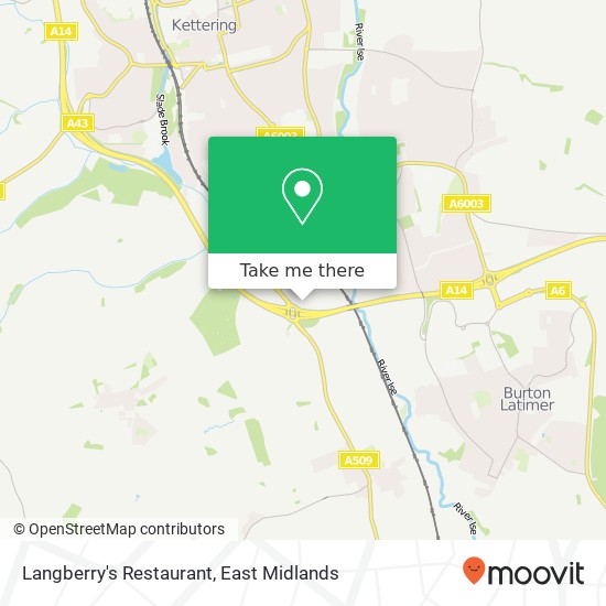 Langberry's Restaurant, Wellingborough Road Kettering Venture Park Kettering NN15 6 map