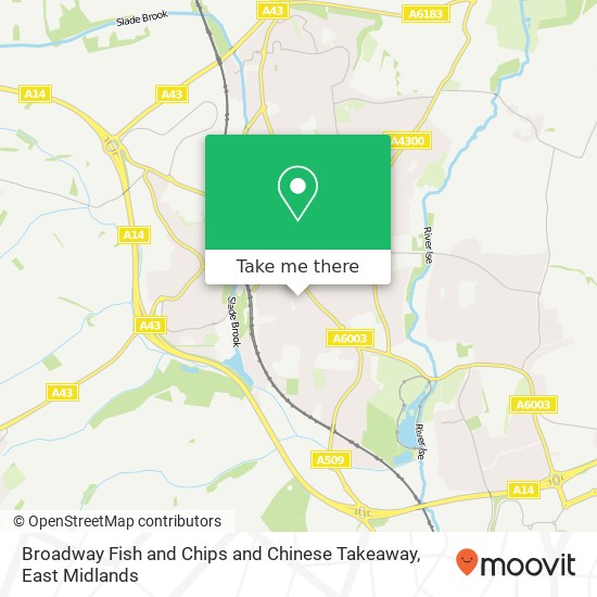 Broadway Fish and Chips and Chinese Takeaway, 35 Broadway Kettering Kettering NN15 6 map