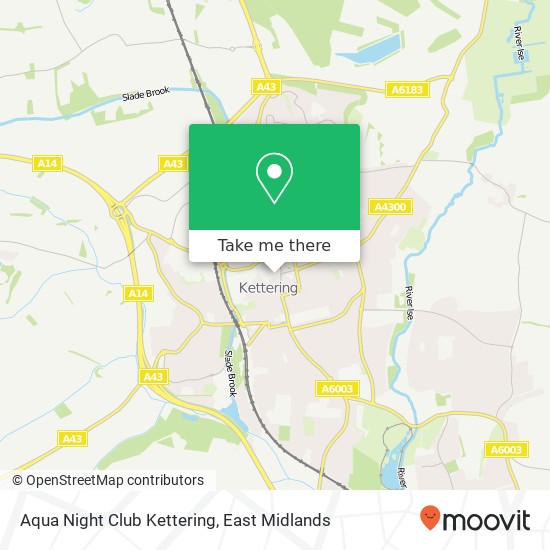 Aqua Night Club Kettering map