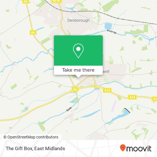 The Gift Box, Moorfield Road Rothwell Kettering NN14 6 map
