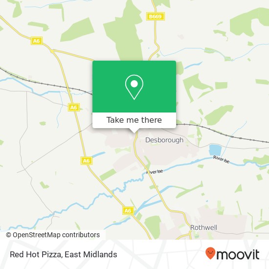Red Hot Pizza, Gold Street Desborough Kettering NN14 2 map