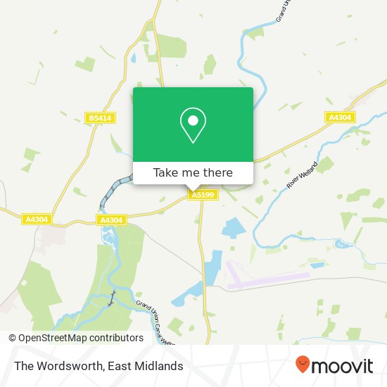 The Wordsworth, Kilworth Road Lutterworth Lutterworth LE17 6 map
