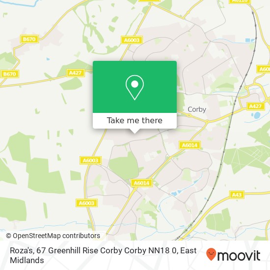 Roza's, 67 Greenhill Rise Corby Corby NN18 0 map