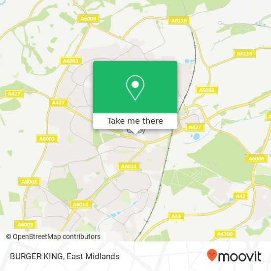 BURGER KING, Chandlers Way Corby Corby NN17 1 map