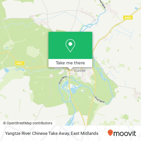 Yangtze River Chinese Take Away, 84 West Street Oundle Peterborough PE8 4 map