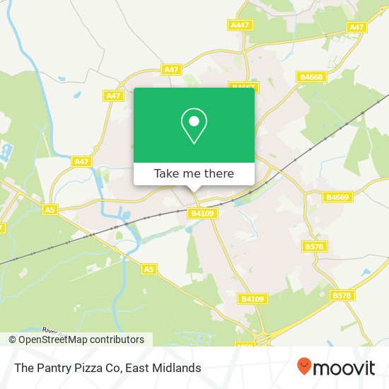 The Pantry Pizza Co, 102 Rugby Road Hinckley Hinckley LE10 0QE map
