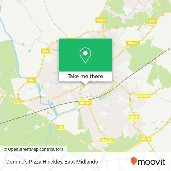 Domino's Pizza Hinckley, 12 Rugby Road Hinckley Hinckley LE10 0 map
