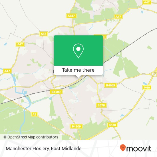 Manchester Hosiery, Queens Road Hinckley Hinckley LE10 1EE map