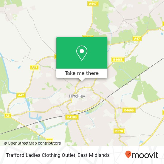 Trafford Ladies Clothing Outlet, New Street Hinckley Hinckley LE10 1 map