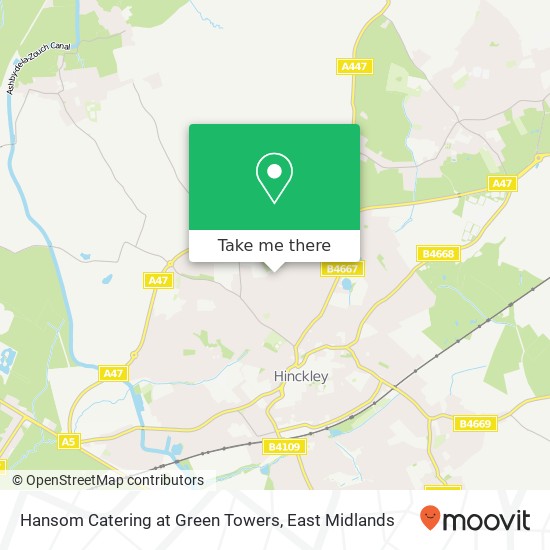 Hansom Catering at Green Towers map
