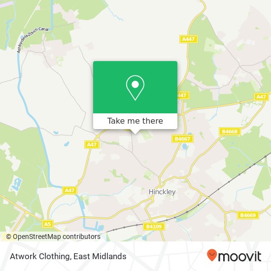 Atwork Clothing, Clover Park Hinckley Hinckley LE10 1 map