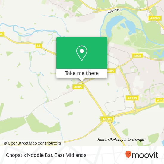 Chopstix Noodle Bar, Great North Road Chesterton Peterborough PE7 3 map