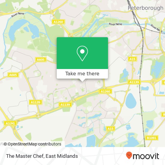 The Master Chef, Herlington Orton Malborne Peterborough PE2 5 map