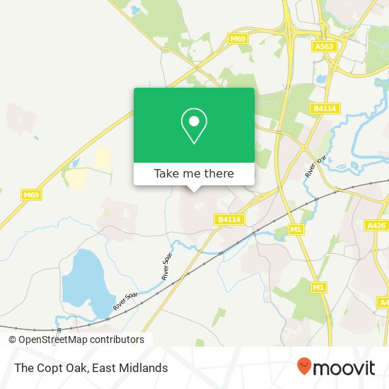 The Copt Oak, Hardwicke Road Narborough Leicester LE19 3 map