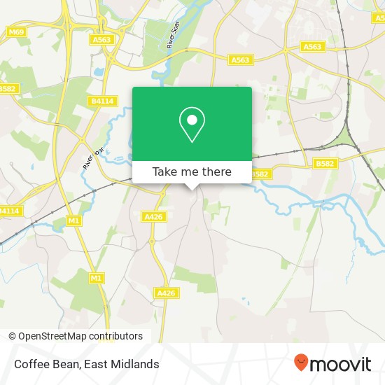 Coffee Bean, Forge Corner Blaby Leicester LE8 4 map